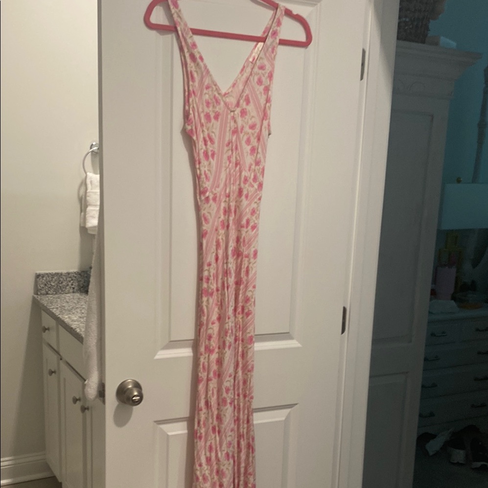 Loveshackfancy Pink And Cream Floral Dress